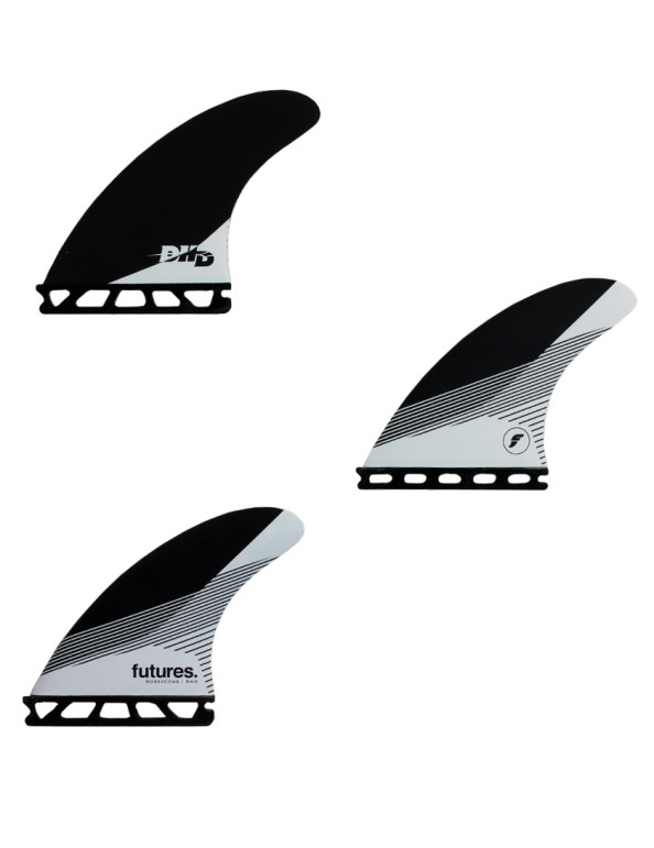 Futures DHD Honeycomb Tri Fins Medium - Black/White