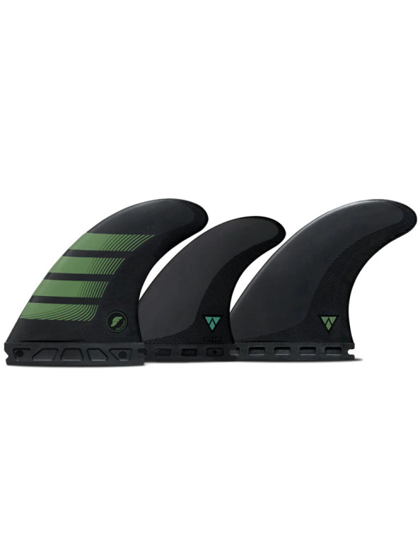 Futures F8 Alpha Tri Fins Large - Carbon/Olive
