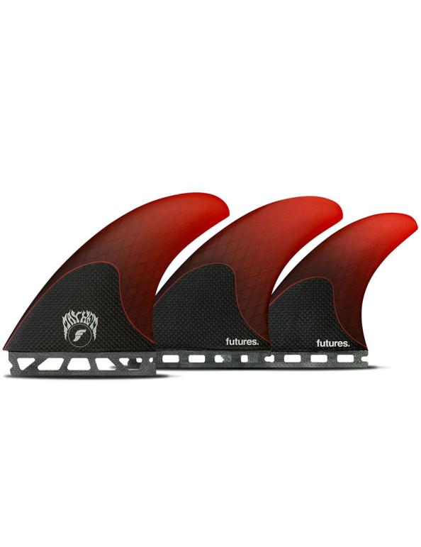 Futures Mayhem 3.0 Honeycomb Tri-Quad Fins Large - Red
