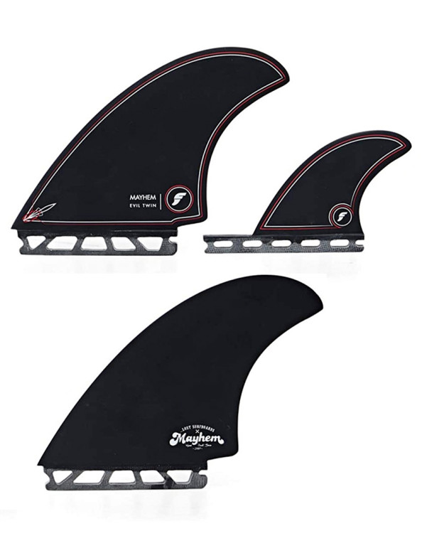 Futures Mayhem Evil Twin Honeycomb 2 + 1 Fins Large - Black