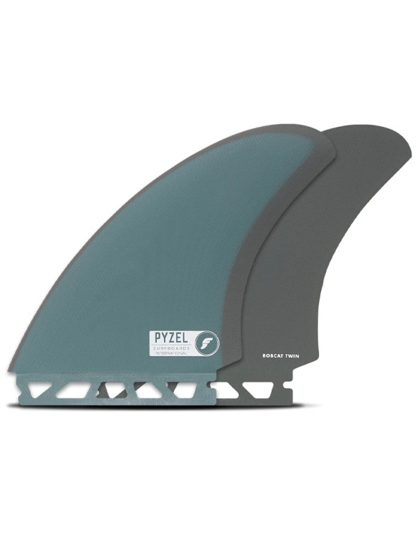 Futures Pyzel Bobcat Fibreglass Twin Fins - Blue/Grey