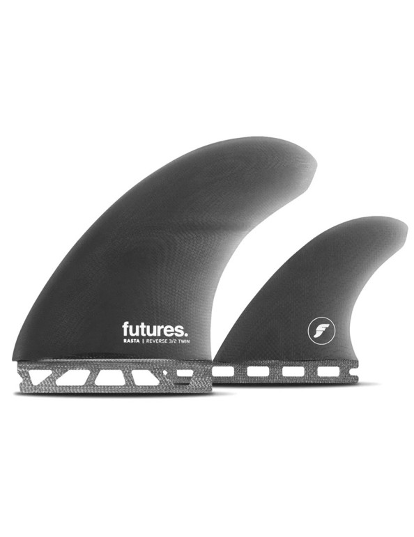 futures REVERSE 3/2 EN ツインフィン Futures Rasta Reverse 3/2 Fibreglass Twin Fin + 1 - Smoke