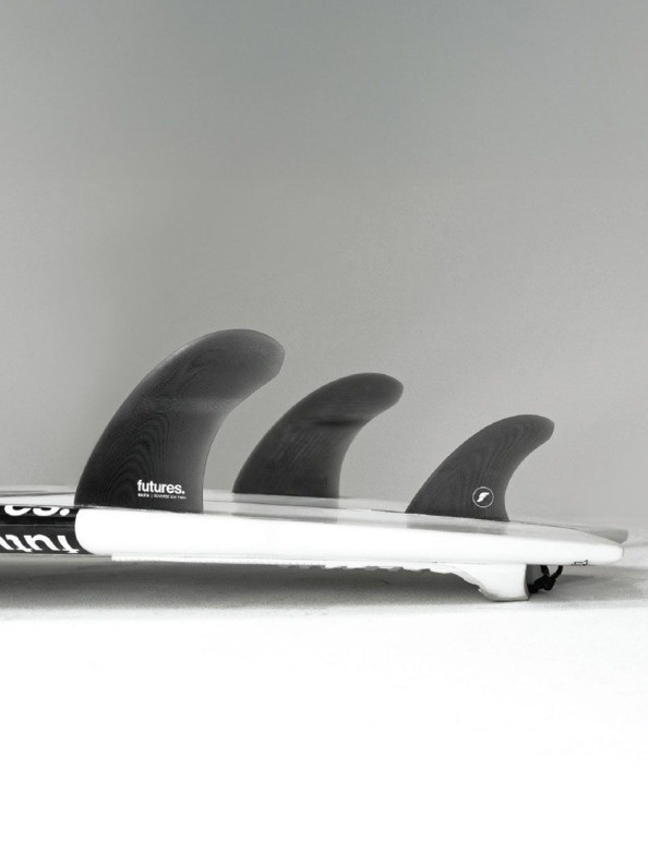 Futures Rasta Reverse 3/2 Fibreglass Twin Fin + 1 - Smoke