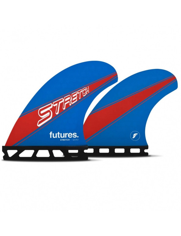 Futures Stretch ST-1 Honeycomb Quad Fin Set - Blue/Red