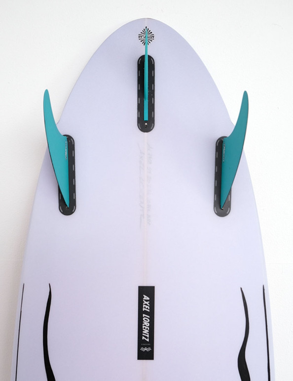 Futures TP1 Honeycomb Twin + Trailer Fin Large - Black/Teal
