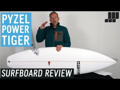 Pyzel Power Tiger surfboard 6ft 1 Futures - White