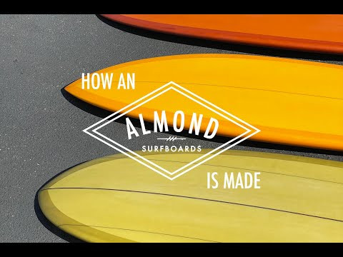 Almond Big Bueno Fish Surfboard 7ft 0 Futures - Orange Resin Tint