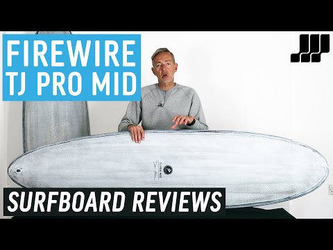 Firewire Volcanic TJ Pro Mid surfboard 7ft 4 Futures - White