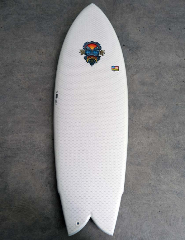 Lib Tech x Lost RNF Retro Fish surfboard 5ft 9 - White