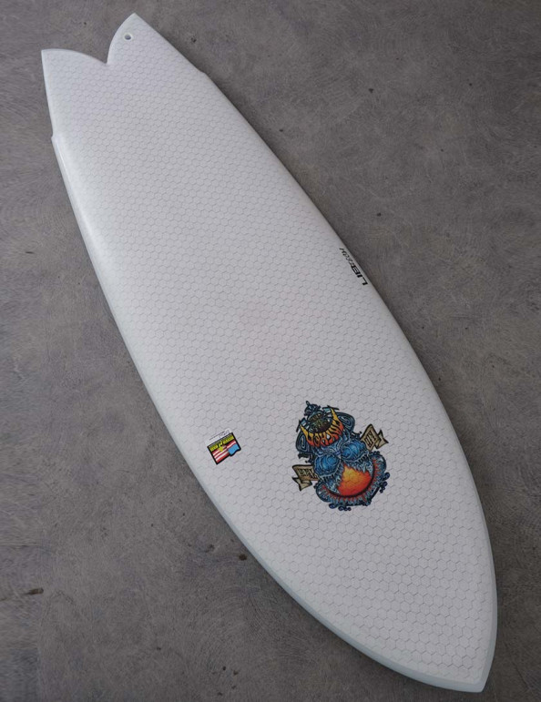 Lib Tech x Lost RNF Retro Fish surfboard 5ft 9 - White