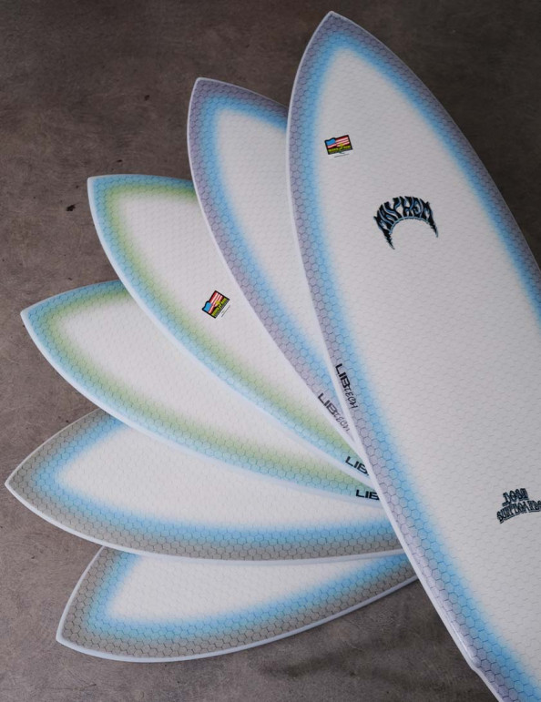 Lib Tech x Lost Pisces FC surfboard 5ft 6 - White