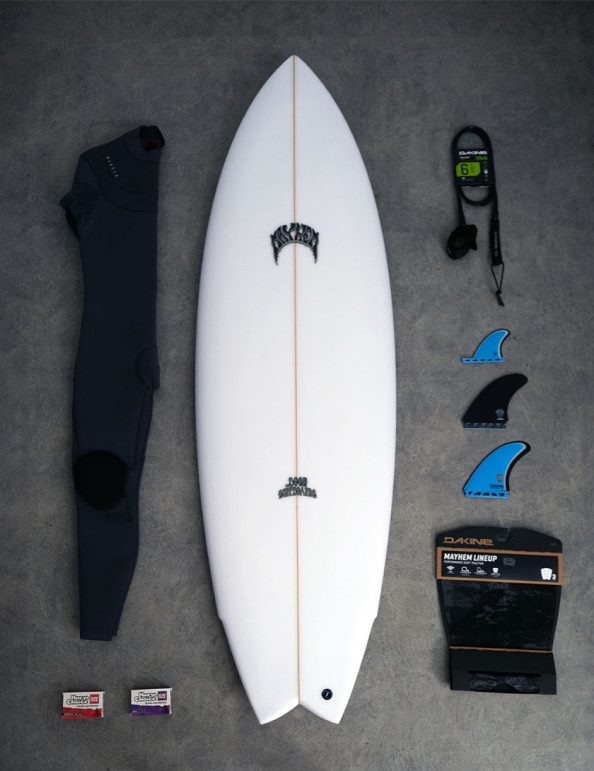 Lost Pisces Surfboard 5ft 11 Futures - White