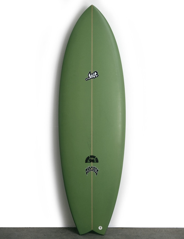 Lost RNF 96 Surfboard 5ft 8 FCS II - Green Spray