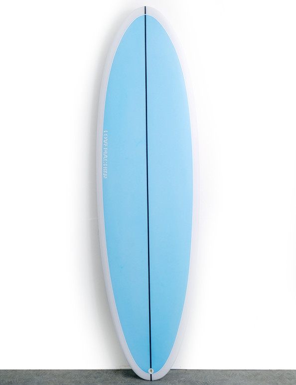 Love Machine Cheet Surfboard 6ft 4 Futures - Blue/White