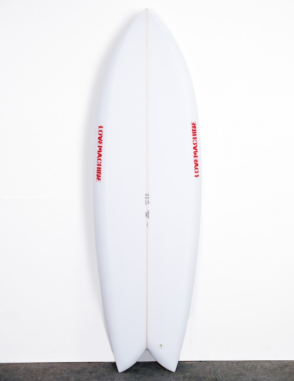 Love Machine Wills Fish surfboard 5ft 9 Futures - White