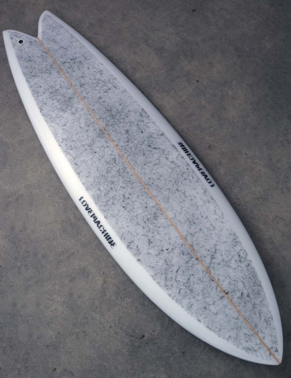 Love Machine Wills Fish surfboard 6ft 1 Futures - Grey Deck