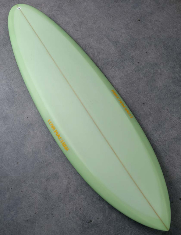 Love Machine FM surfboard 6ft 6 Futures FCS - Full Green Tint