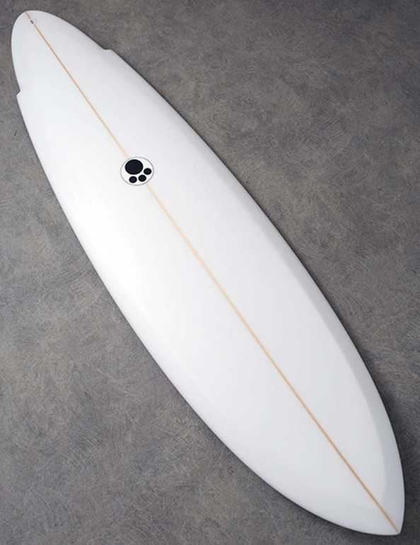 Maurice Cole RV Twin Pin Surfboard 6ft 9 Futures - White