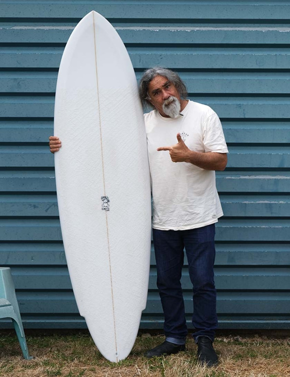 【Momo】MINDSURFBOARD / BLACK TWIN PIN Maurice Cole RV Twin Pin Surfboard 6ft 9 Futures - White