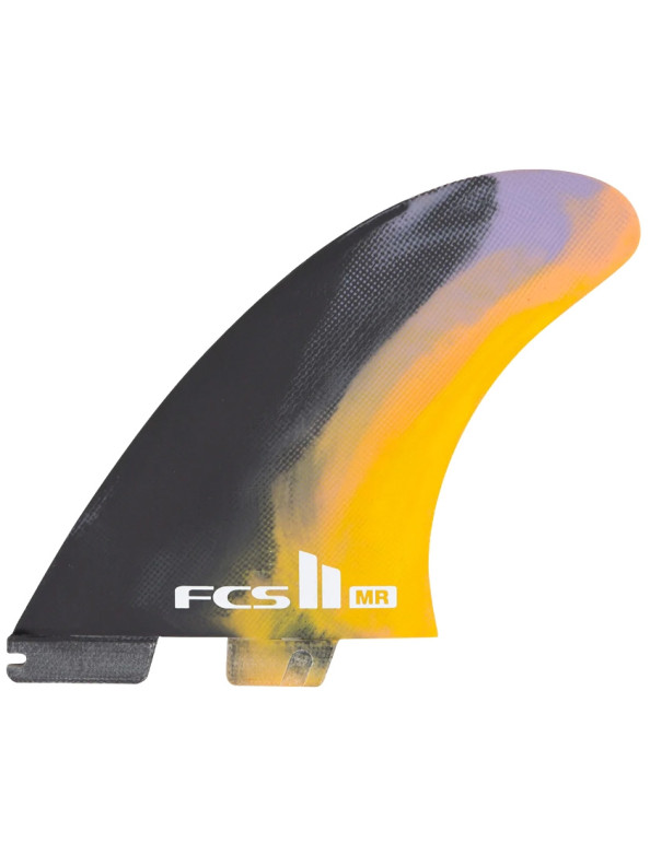 FCS II MR PC Twin + Stabilizer Fins X Large - Black/Colour Swirl