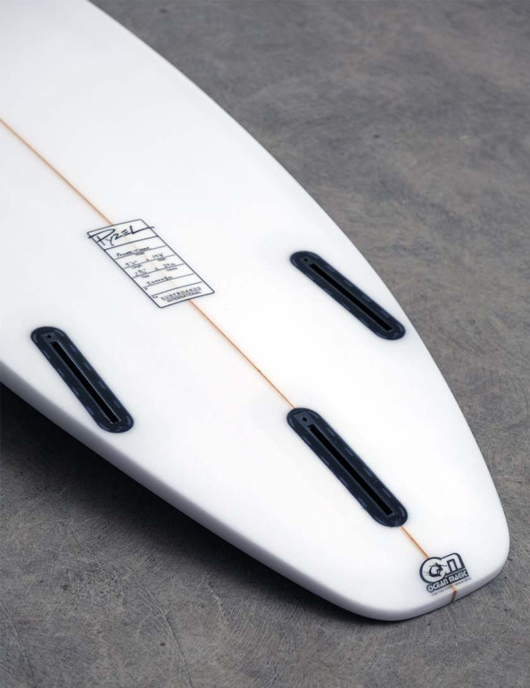 Pyzel Power Tiger surfboard 5ft 11 Futures - White