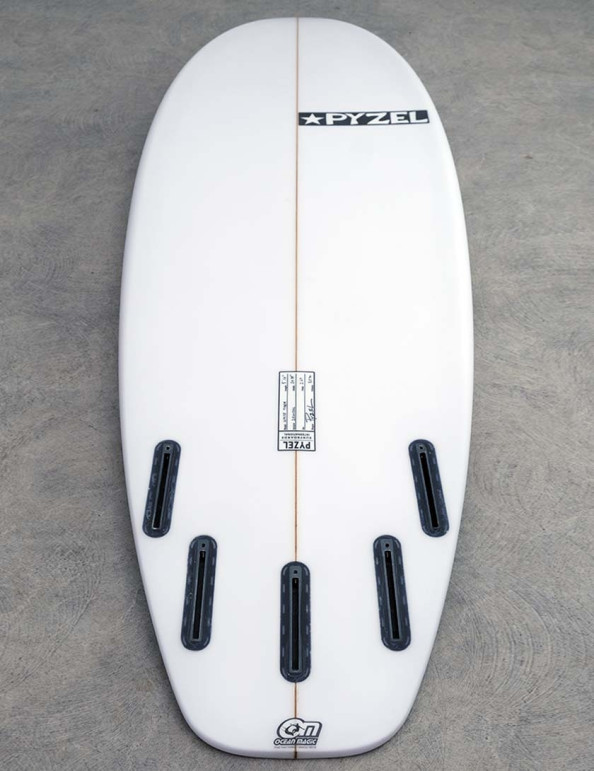 Pyzel White Tiger Surfboard 5ft 8 Futures - White