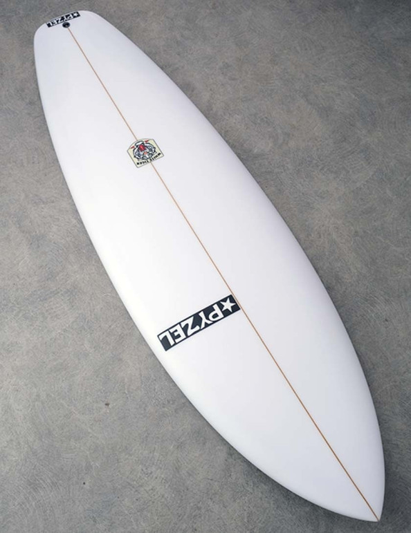 Pyzel White Tiger Surfboard 6ft 2 Futures - White