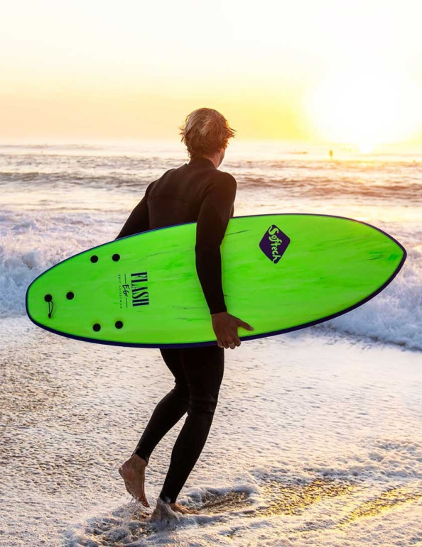 Softech Eric Geiselman Flash soft surfboard 5ft 7 FCS II - White