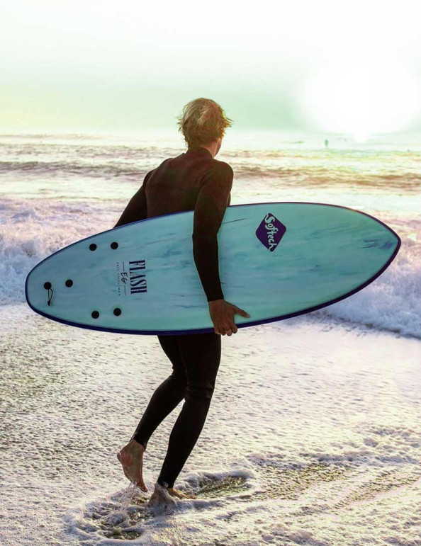 Softech Eric Geiselman Flash soft surfboard 5ft 7 FCS II - Mint Marble