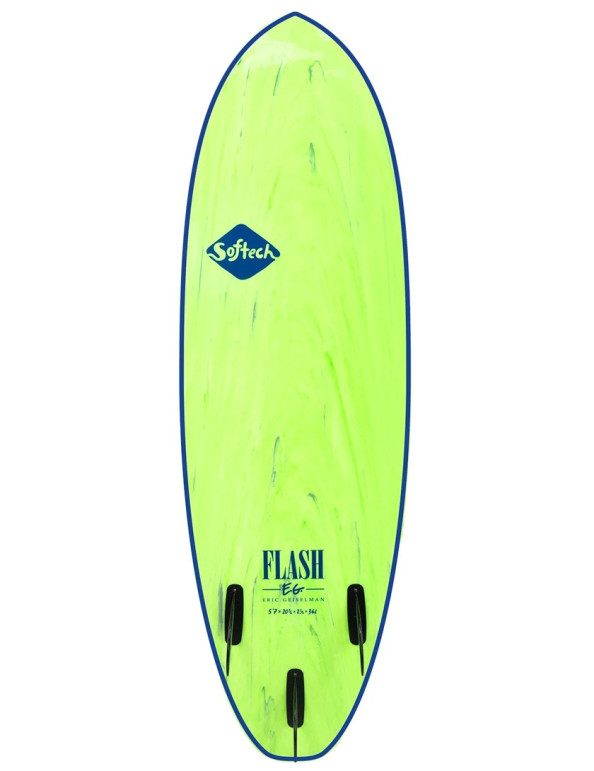 Softech Eric Geiselman Flash soft surfboard 5ft 7 FCS II - Green