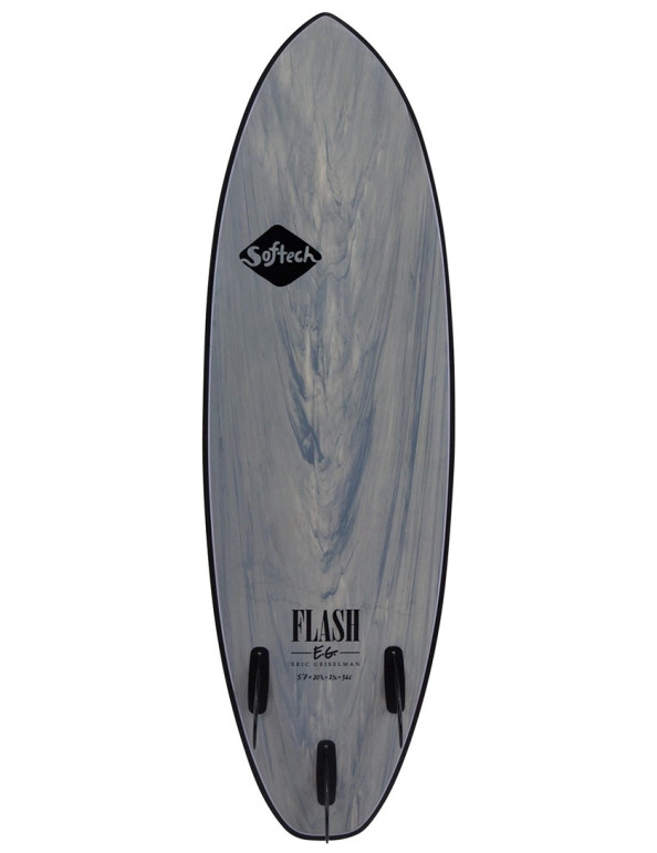 Softech Eric Geiselman Flash soft surfboard 5ft 7 FCS II - Grey Marble