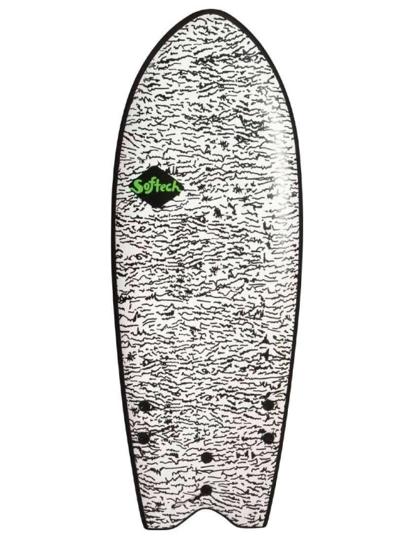 Softech Kyuss King Rocket Fish soft surfboard 5ft 8 FCS II - White