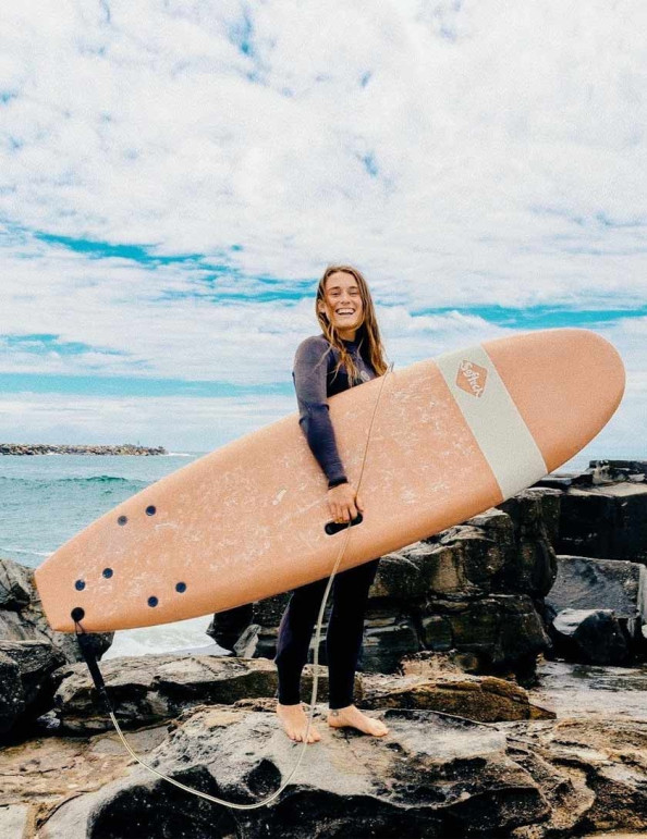 Softech Roller Hand Shaped soft surfboard 7ft 6 - Almond