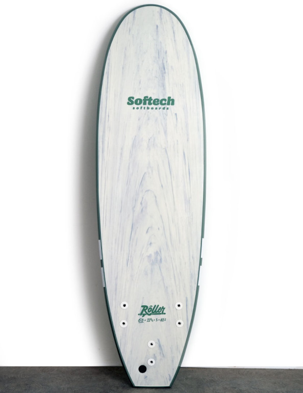 Softech Roller Hand Shaped soft surfboard 7ft 0 - Smoke Green