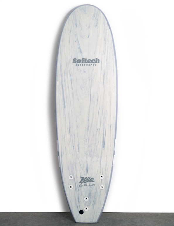 Softech Roller Hand Shaped soft surfboard 6ft 6 - Grey