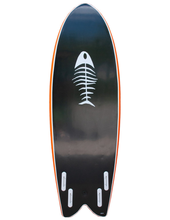 Surfworx Pro-line Four Fin Hybrid soft surfboard 5ft 8 package