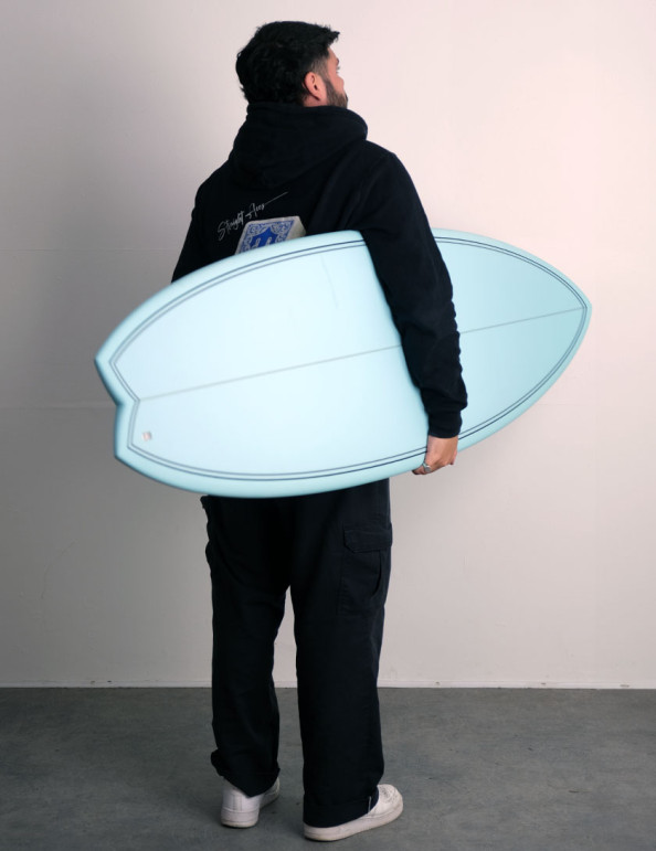 Torq Mod Fish surfboard 6ft 3 - Blue Fibre Pattern