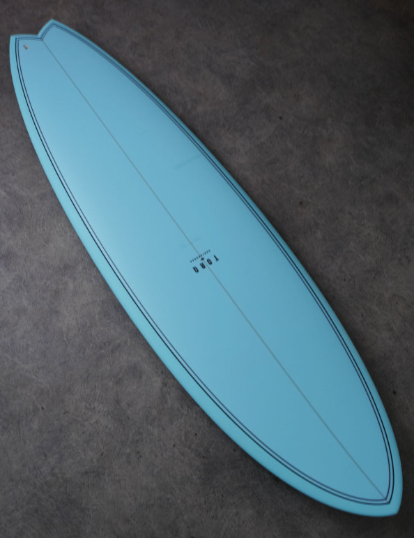 Torq Mod Fish surfboard 7ft 2 Package - Blue Fibre Pattern