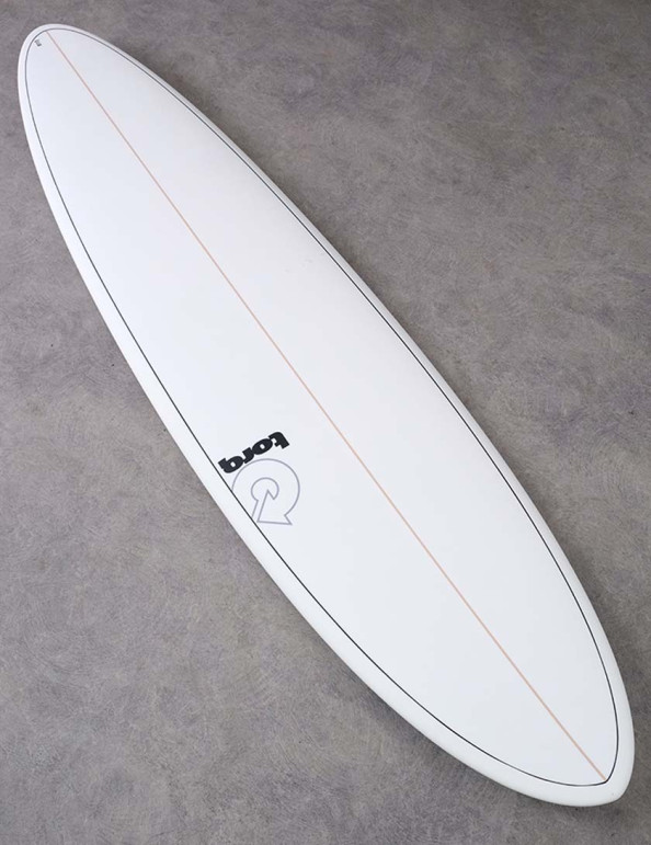Torq Mod Fun Mini Mal Surfboard 7ft 6 - White/Pinline