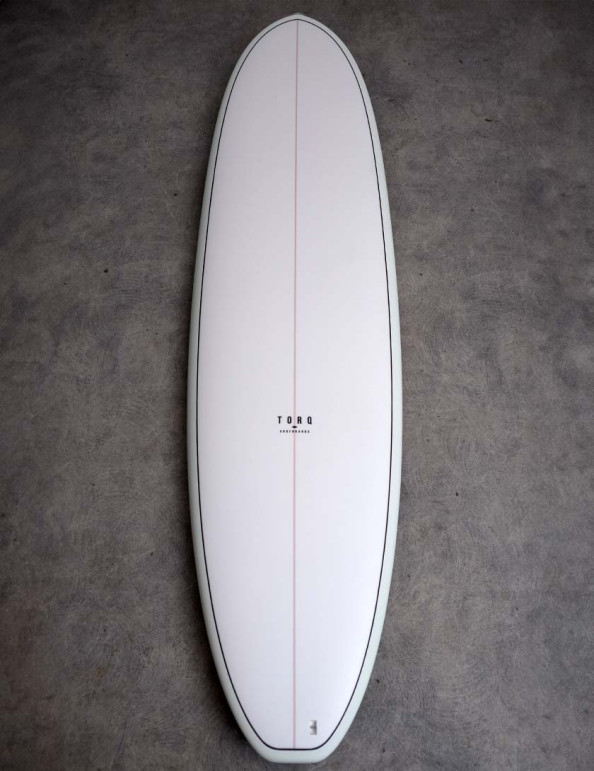 Torq Mod Fun V+ surfboard 7ft 4 Package - Olive Fibre Pattern