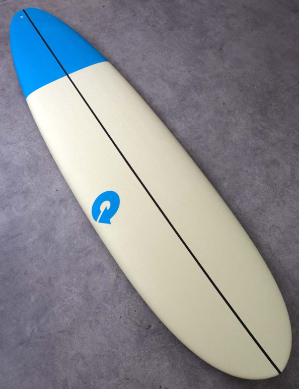 Torq Mod Fun V+ EVA Soft Top Surfboard 7ft 4 Package - Sand/Blue