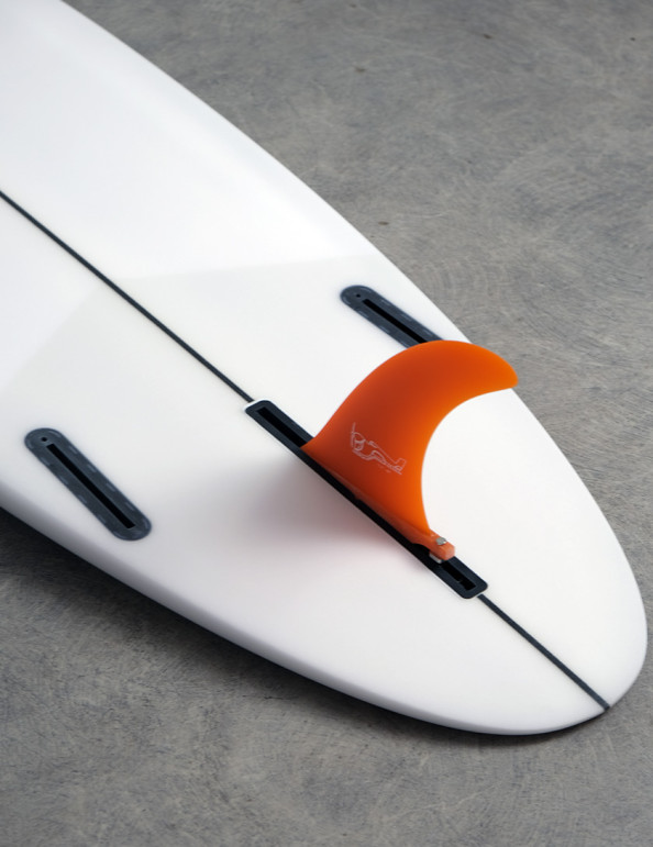 True Ames Greenough 4A 7.5 Longboard Fin - Orange