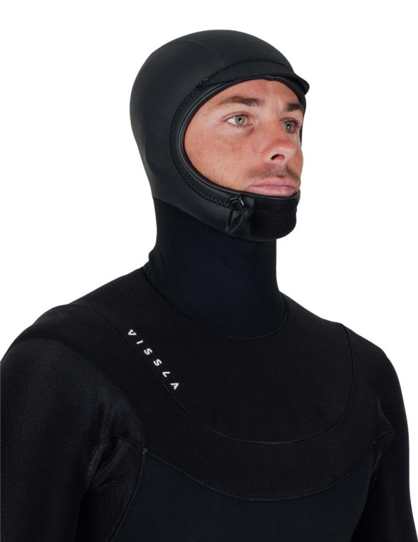 Vissla x Axxe New Seas U Zip Hooded 6/5mm Wetsuit - Black