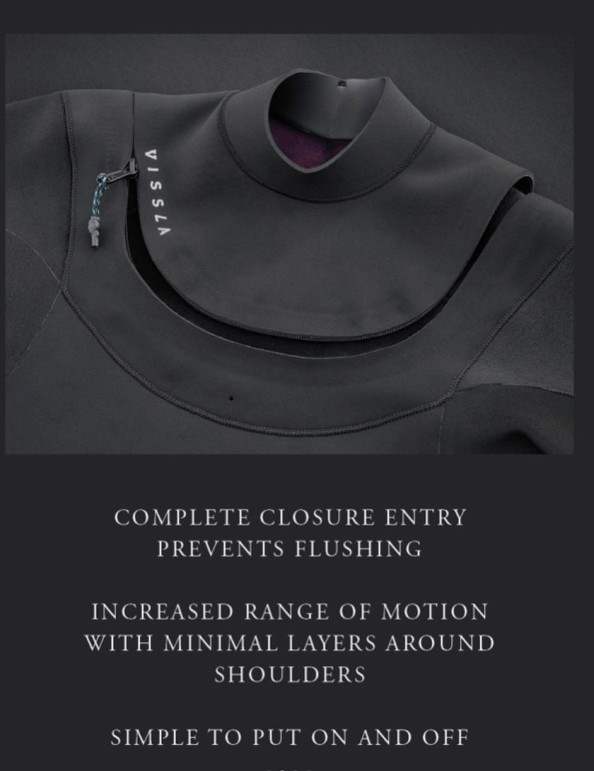 Vissla x Axxe New Seas V Zip 3/2mm Wetsuit - Black