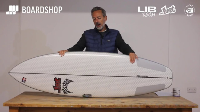 Lib Tech X Lost Short Round surfboard 5ft 8 - White