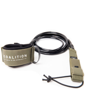 Koalition Regular 9ft surfboard leash - Army/Black