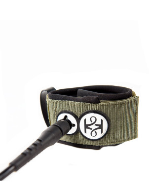 Koalition Regular 7ft surfboard leash - Army/Black