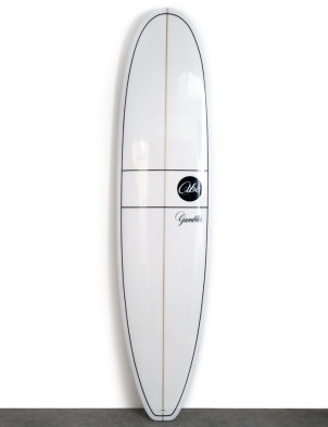ABC Gambler Mini Mal Surfboard 8ft 0 Futures - White