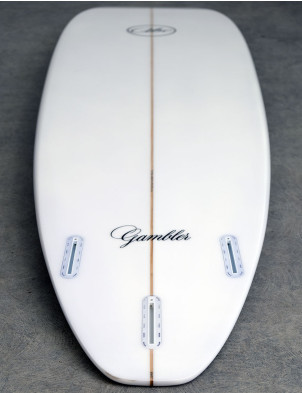 ABC Gambler Mini Mal Surfboard 8ft 0 Futures - White