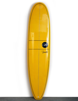 ABC Gambler Mini Mal Surfboard 8ft 0 Futures - Yellow